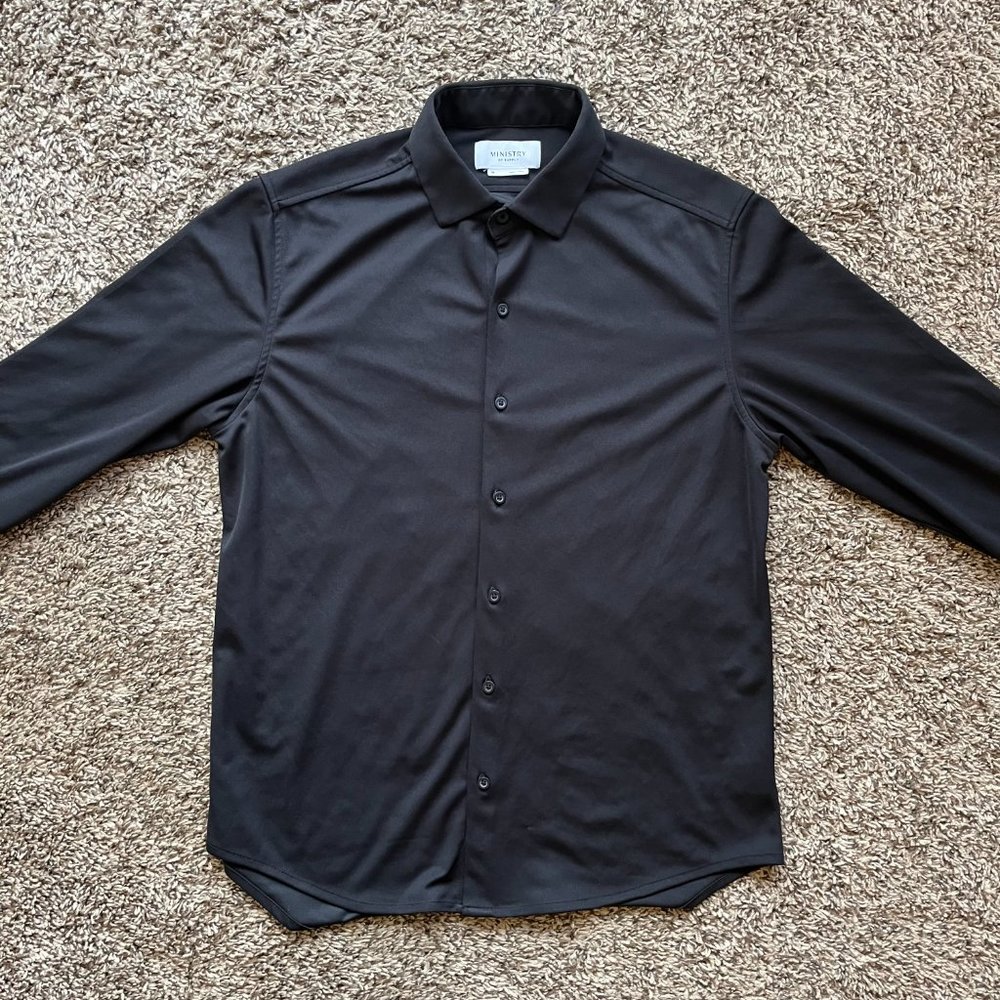 Ministry of Supply Apollo Black Button Down Shirt M